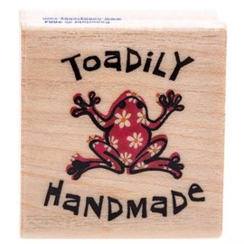 Show-Offs Toadily Handmade Wood and Rubber Stamp - 1 3/8 x 1 1/4 Inches