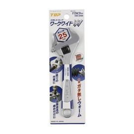 TOP Industrial (TOP) Backlash-Free Monkey Wrench Work Wide Opening 0 - 0.98 inches (0 - 25 mm) Equipped with Backlash-Free Worm HM-25M Tsubame Sanjo Made in Japan