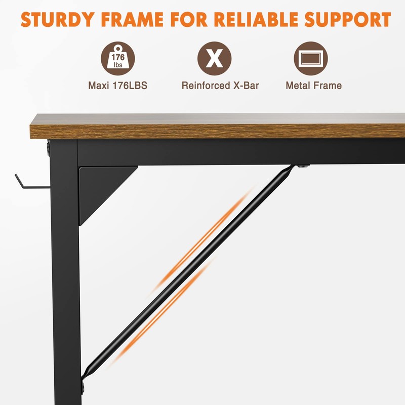 Sweetcrispy Computer 31 Inch Writing Office Small Space Desk Study
