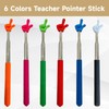 WPNCYK 6 Pack Retractable Teacher Pointer, Extendable Finger Pointer Stick