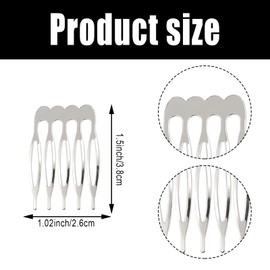 20 PCS Small Tiny Metal Side Hair Combs Plain Blank Crafting DIY Wire Slide Combs Hair Side Combs Twist Comb Hair Clip for Women Girls Decorative Making DIY Crafts (5 Teeth)