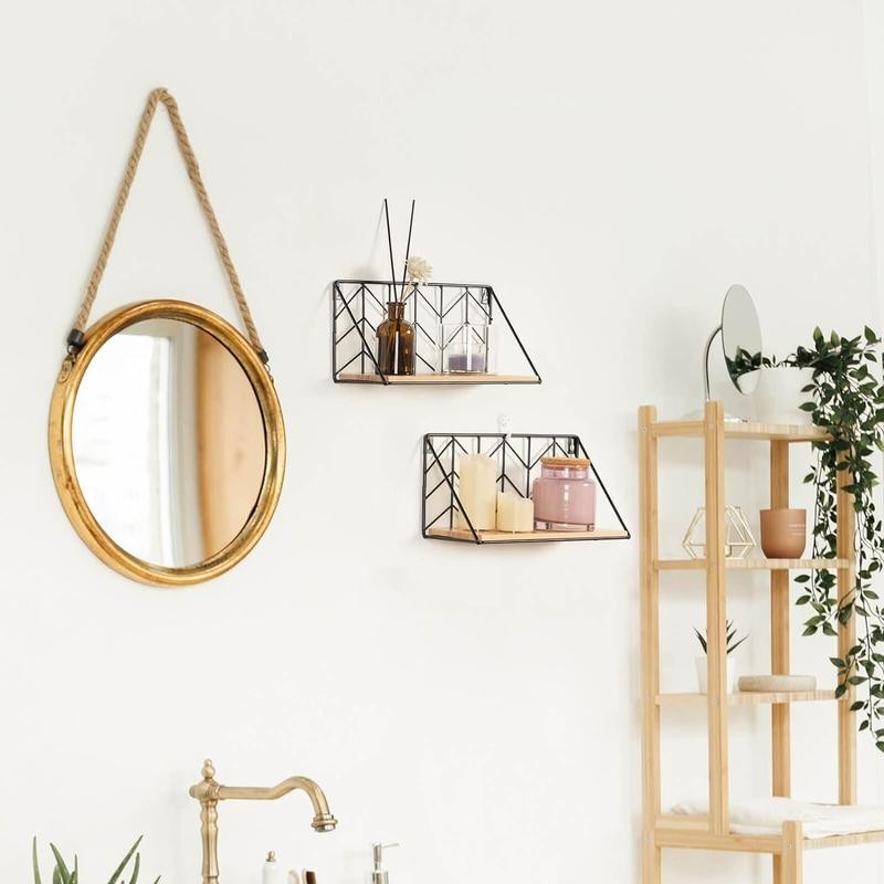 Floating Shelves Wall Mounted Set of 2 | Small&Small
