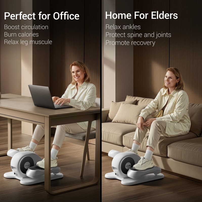 Under Desk Elliptical Machine, Electric Leg Exerciser for Seniors, Quiet
