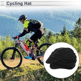 HEROFFIX Cycling Hat Sweat and Moisture Wicking Breathable Tab Hard Hat Liner Nylon Black 28x15cm 1 Pcs