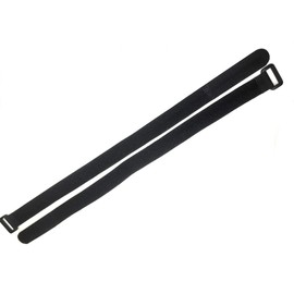 FrogJim Black Velcro Cable Ties with Buckle, Re-Usable Velcro Strap, 20 mm Wide Nylon with Re-Closable Zip Bag