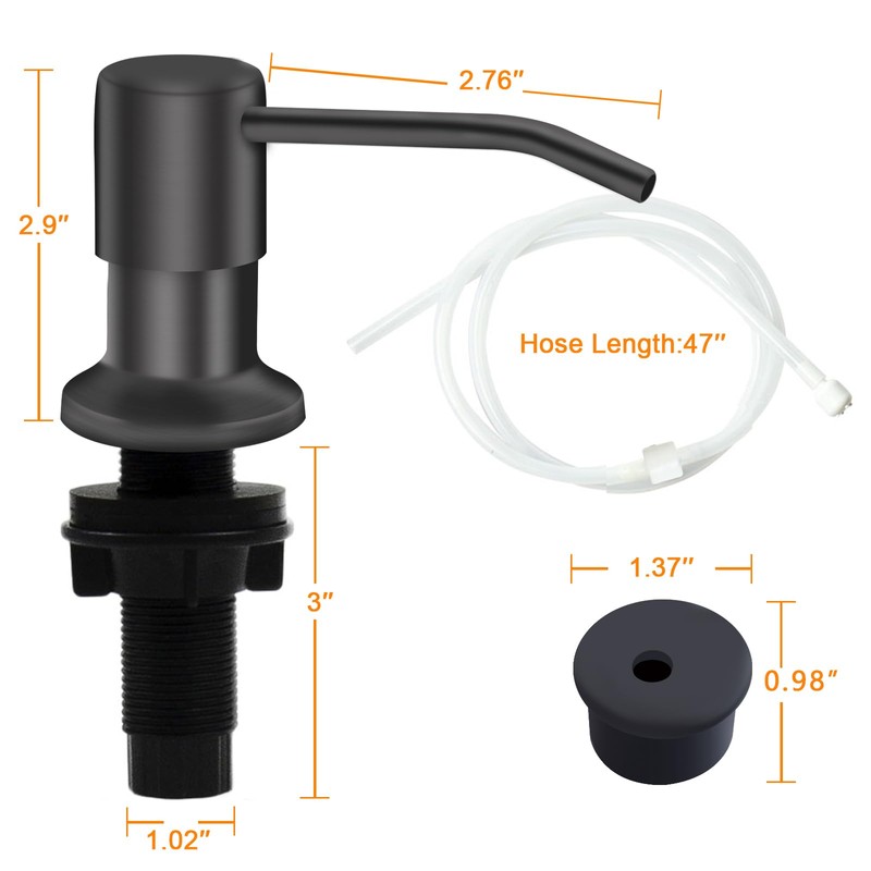 Sink Soap Dispenser, Kichen Sink Soap Dispenser, 47" Extension Tube