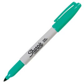 Sharpie Fine Point Permanent Markers, Aqua, 1 Count