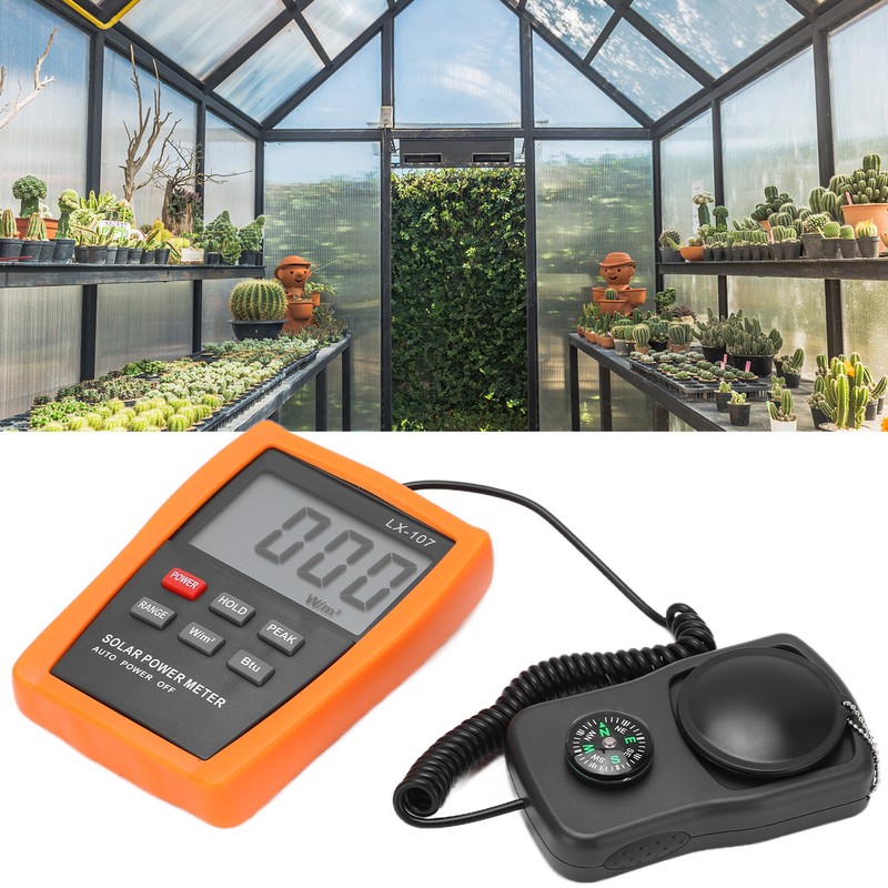 LX‑107 Portable Solar Radiometer Ultraviolet Power Meter with Peak Holding