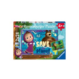 Ravensburger 05646 0 Masha e Orso, Masha and the Bear, 2 x 24 Pieces, Puzzle for Children, Recommended Age 4+, Multi-Coloured