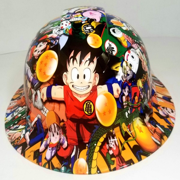 Wet Works Imaging Customized Pyramex Full Brim Dragon Ball Z Hat with Ratcheting Suspension