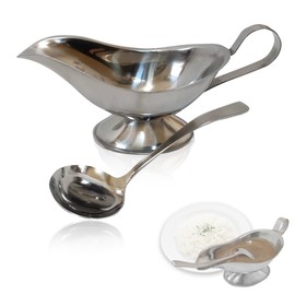 MMmall Curry Sauce Pot Curry Ladle with Sauce Ladle Stainless Steel Tableware Retort Curry Perfect Size (For Regular Curry)