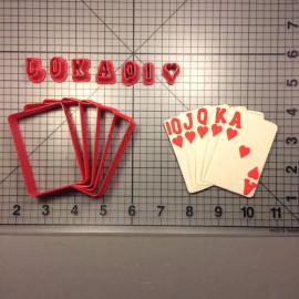 Unbranded Royal Flush Cards Cookie Cutter Set - 4 inches
