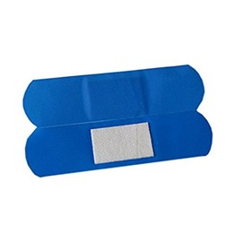 VHOB Food Service Adhesive Bandages, 1" x 3", Blue, Fabric, 100/box
