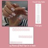 French Tip False Nails - 24pcs Square Press On Nails