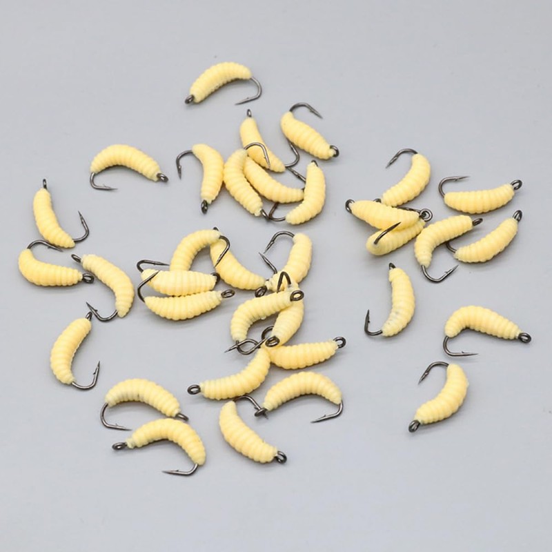FUNANASUN 30 pcs Würmer zum Angeln, Künstliche Köder Würmer Fisch