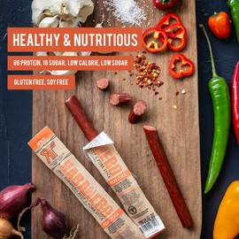 Righteous Felon Meat Sticks Bundle - Habanero Escobar- All-Natural Craft Beef Jerky Sticks High-Protein - Low-Sugar Healthy Snacks 24 Count