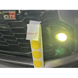 GajetX 3x Universal 2 inch Fog light yellow vinyl tint