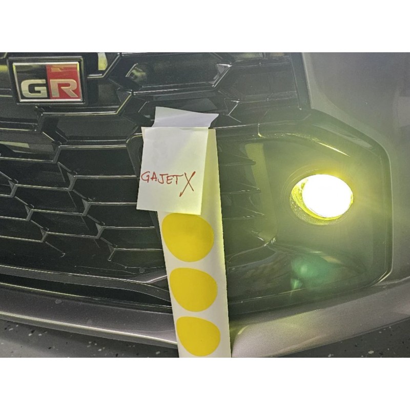 GajetX 3x Universal 2 inch Fog light yellow vinyl tint