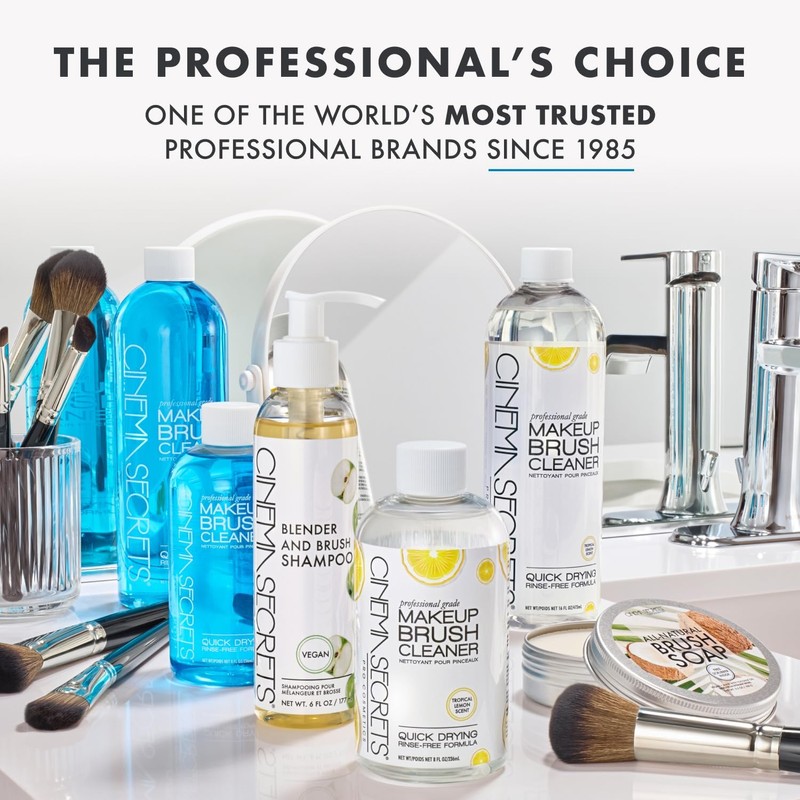 Cinema Secrets Limpiador de brochas de maquillaje Pro Starter Kit