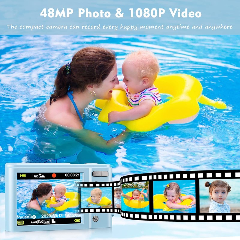 Digital Camera Autofocus with 32GB Card 1080P Photo Camera