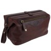 Rowallan of Scotland Mens Large Leather Wash Toiletries Bag -