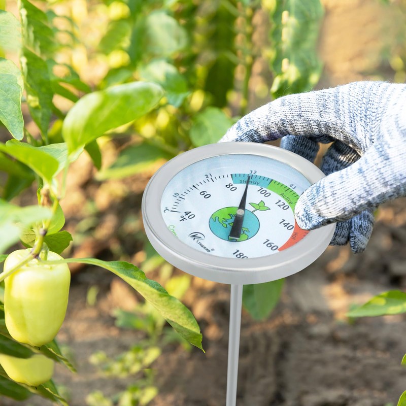 Precision Soil Thermometer - Essential Garden Tool for Accurate Temperature