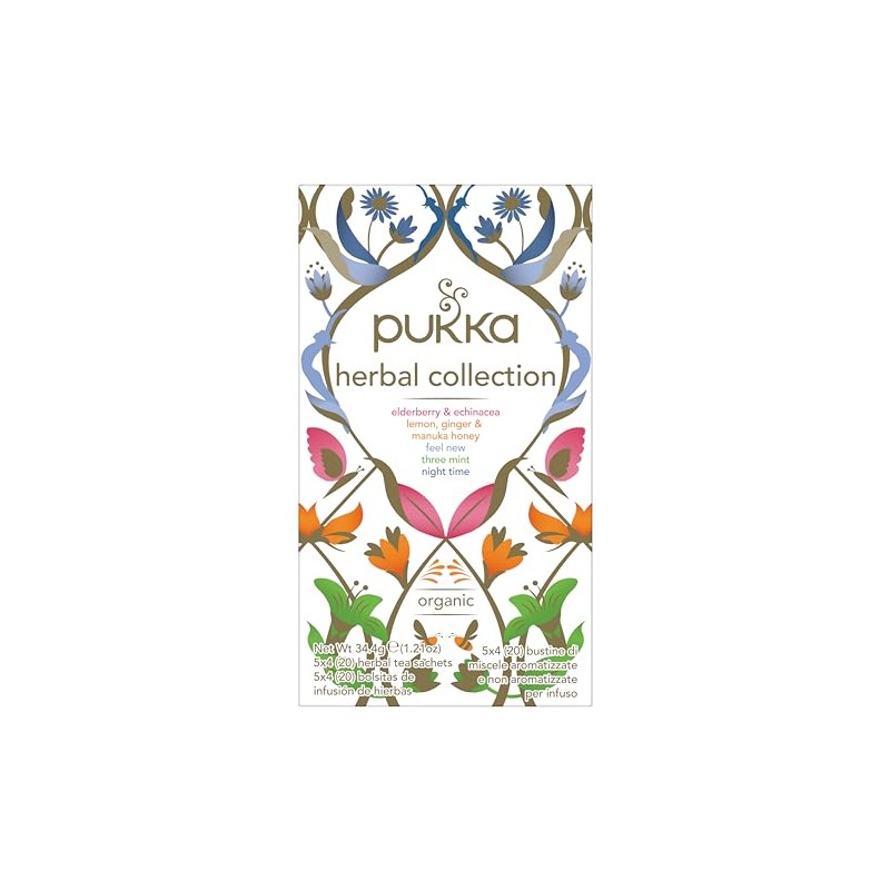 Pukka 20 Collection Assorted Herbal Tea Sachets 34.4g