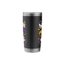 Mardi Gras Jester's Hat Costume Mardi Gras Mask Stainless Steel Insulated Tumbler