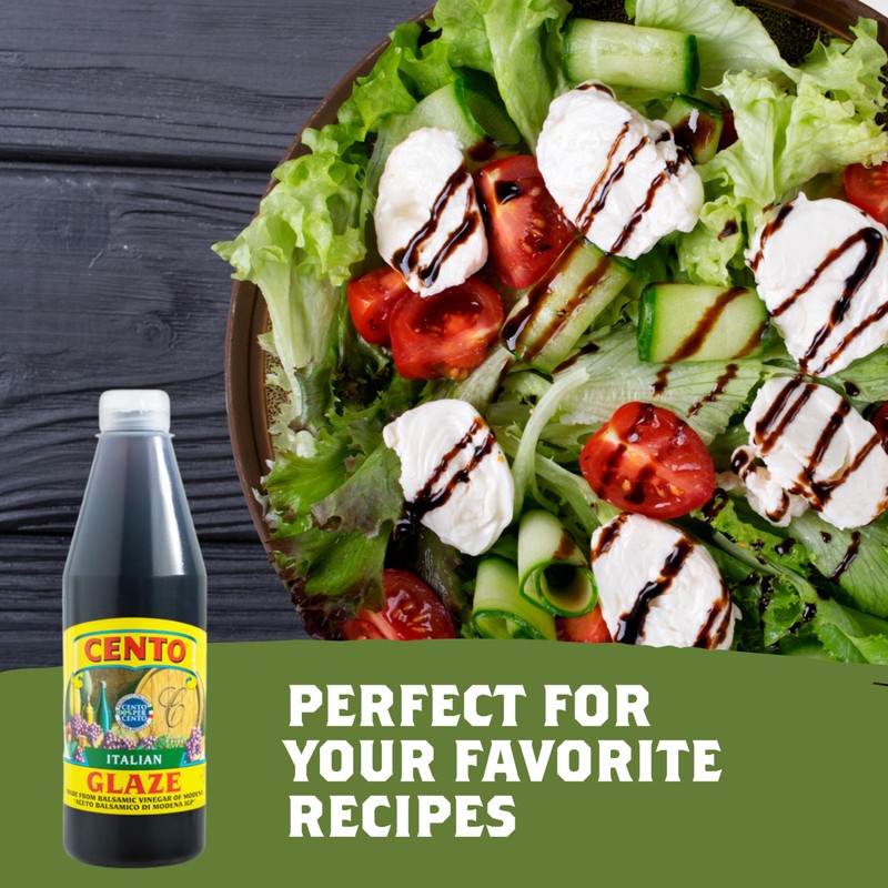 Cento Italian Balsamic Glaze, 13.8 Oz, Balsamic Vinegar of Modena,