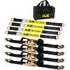 KJE Heavy Duty Car Trailer Tie Down Straps 4 Pack