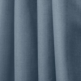 Exclusive Home Loha Linen Grommet Top Curtain Panel Pair, 54"x84", Blue