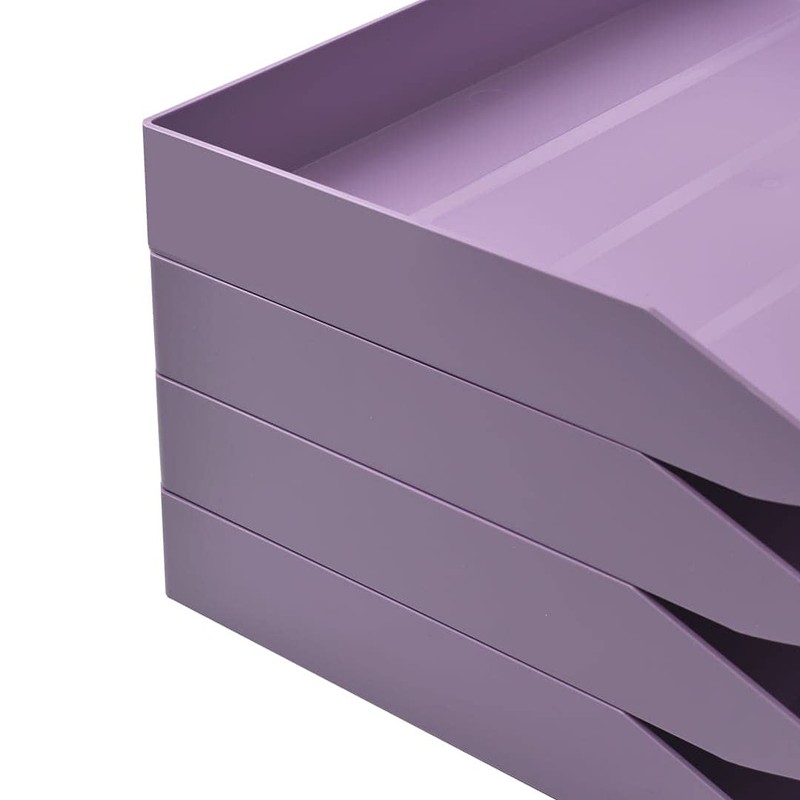 Acrimet 4 Tier Paper Organizer Letter Tray – Plastic Stackable