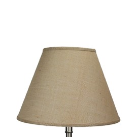 FenchelShades.com Lampshade 9" Top Diameter x 18" Bottom Diameter x 13" Slant Height with Washer (Spider) Attachment for Lamps with a Harp (Burlap Natural)