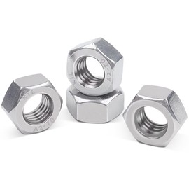 Pack of 10 Hex Nuts M8, Leryati DIN934 Nut M8 Standard A2 V2A Stainless Steel Hexagonal Nuts, Hex Nut Stainless Steel Nuts, Hexagonal Nut Regular Thread Nut