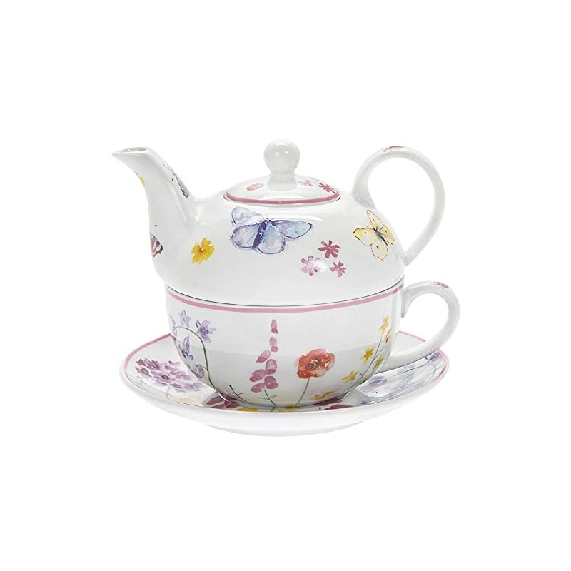 The Leonardo Collection JNS_477620 LP94471 Butterfly Garden Tea for One