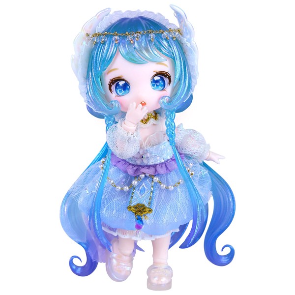 ICY Fortune Days 13cm Bjd Doll - Anime Style Doll Set, Gift, Decoration, DIY Exercise, Perfect for Collecting, Girl Doll 8+(Aquarius)