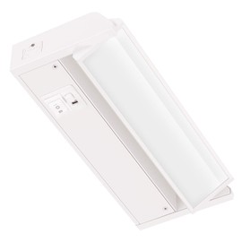 GetInLight 3 Color Levels Swivel LED Under Cabinet Light, Glass Cover, Dimmable, Hardwired/Plug-in, Warm White(2700K), Soft White(3000K), Bright White(4000K), White Finished, 9-inch, IN-0202-0-WH