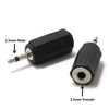Ancable 2.5mm 3.5mm 変換プラグ 2個 2.5mmモノラル超ミニプラグオス-3.5mmモノラルミニジャックメス 変換アダプタコネクタ