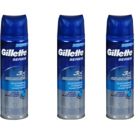 Gillette Series Men Moisturizing Shave Gel 7oz (3 Pack)