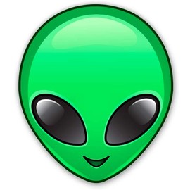 GT Graphics Express Alien - 3" Vinyl Sticker - for Car Laptop I-Pad Phone Helmet Hard Hat - Waterproof Decal