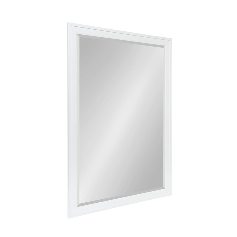 DesignOvation Bosc Framed Wall Mirror, 27.5x39.5, White