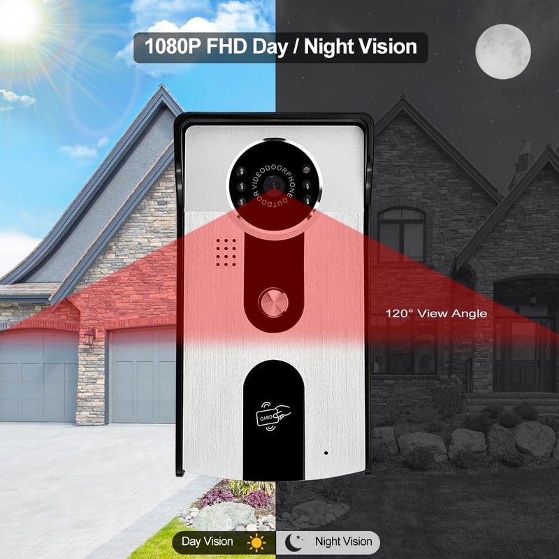 7'' TFT LCD Wired Video Intercom System WiFi Indoor Monitor