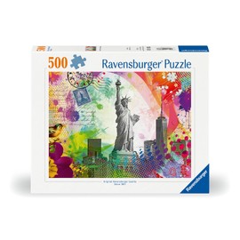 Ravensburger New York Postcard 500 Piece Jigsaw Puzzle for Adults - 12000368 - Handcrafted Tooling, Made in Germany, Every Piece Fits Together Perfectly