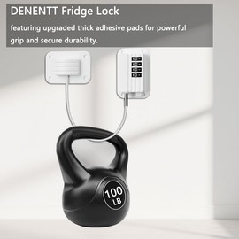 2 Pack Refrigerator Lock, Child Safety Cabinet Locks, with Combination Fridge Lock, for Fridge, Cabinets, Window, Drawers, Adhesive Installation, No Drilling Required(White)