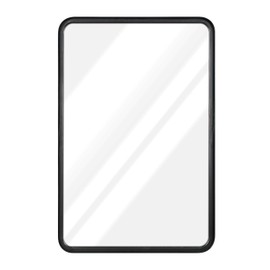 20" x 30" Black Mirror for Wall- Sturdy Metal Black Framed Mirror - Rectangle Mirror with Beautiful Metal Frame for Bathroom, Entryway, Living Room & More! Black Framed Rounded Corner Deep Set Design