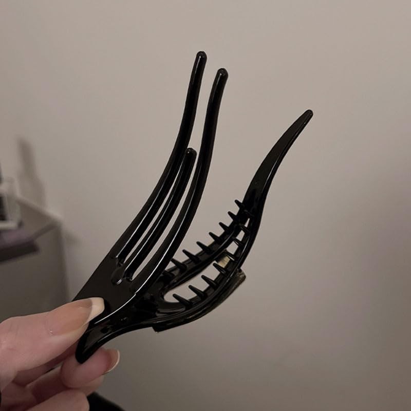 NAKANOYA Sideways Hair Claw 1 Piece Metal Alloy Metal Plastic