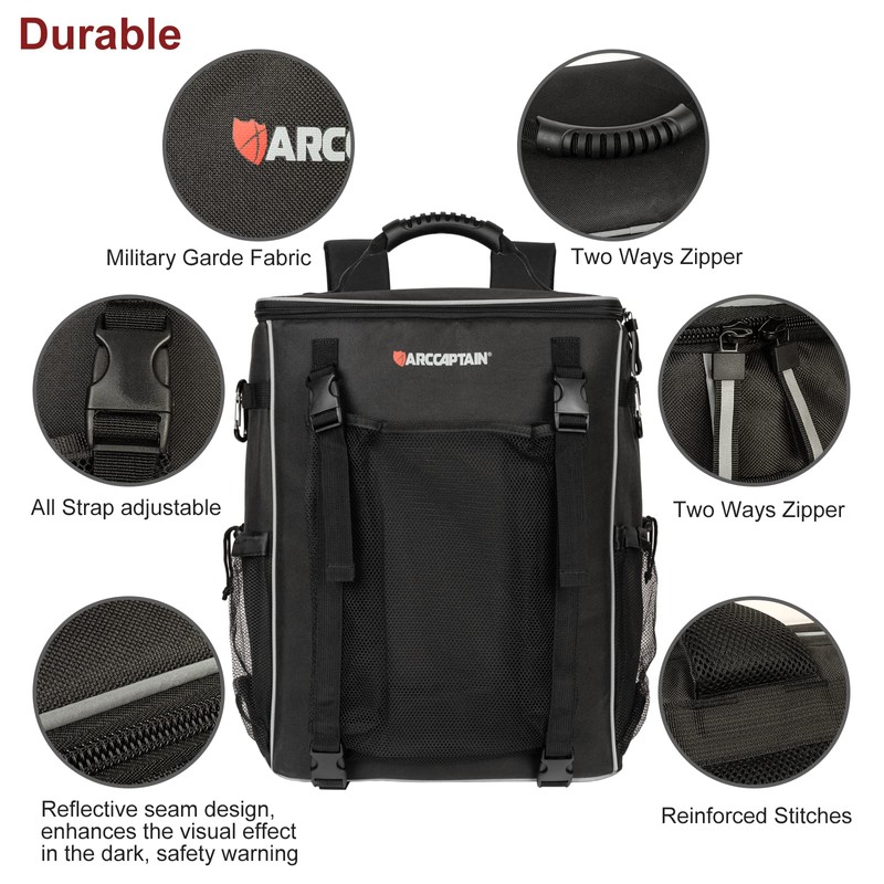 ARCCAPTAIN Welding Tools Backpack, Large Capacity Tactical Welding Helmet Tool
