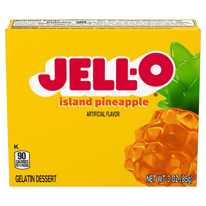 Jell-O Gelatin Dessert Island Pineapple, 3 OZ