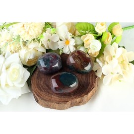 QINJIEJIE QINJIEJIE Indischer Achat Steine natrliche Edelstein Gro? Kristalle Polierte Stein Indischer Achat 2 Stck Kristallstein Trommelsteine Handschmeichler Sorgenstein Reiki Meditation