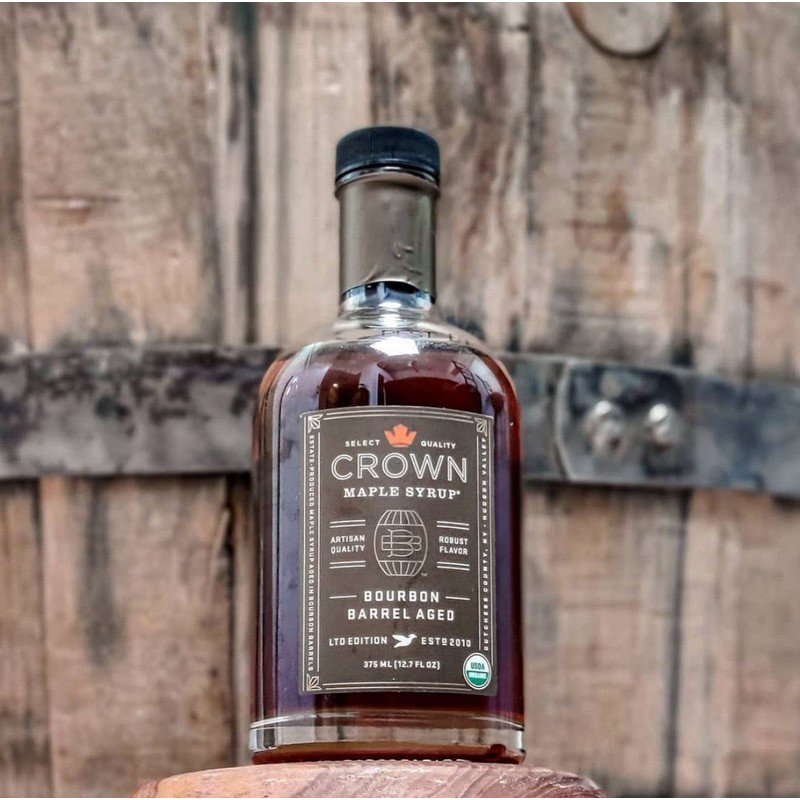 Crown Maple Bourbon Barrel Aged Organic Maple Syrup, 100% Pure,